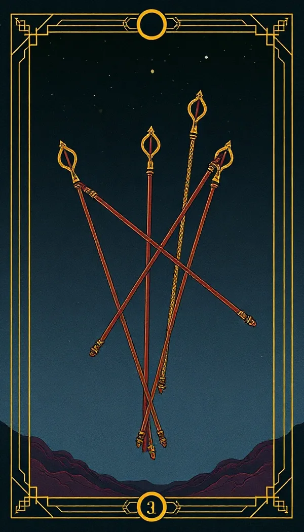 Five of Wands tarot card