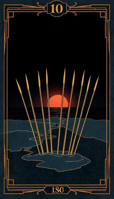 Ten of Swords tarot card
