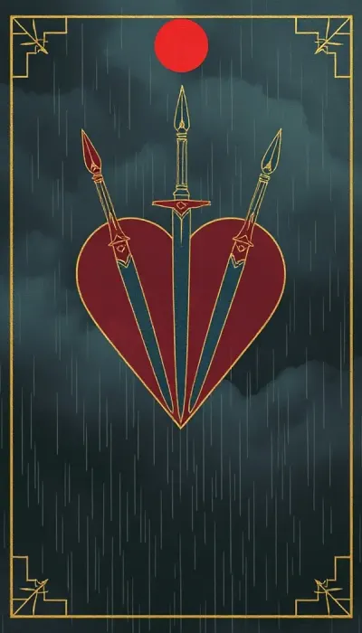 Three of Swords tarot card
